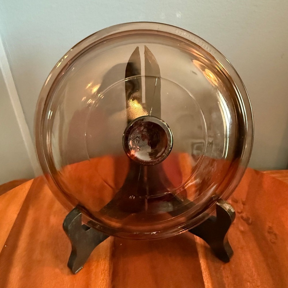 Vintage‎ PYREX Amber Glass Lid V-1.5-C All Caps Replacement Lid